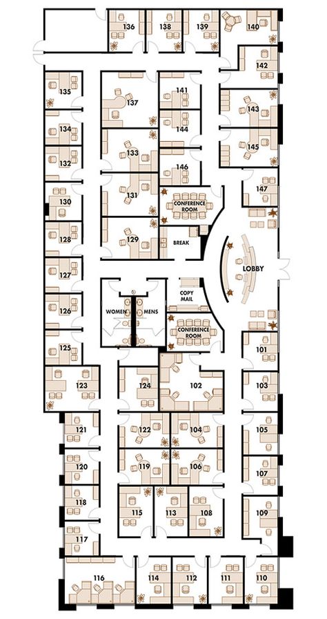 Floor Plan Office Building Plans, Office Layout Plan, Hospital Plans, Autocad Revit, Building Design Plan, Office Floor Plan, Hotel Floor Plan, Hostels Design, Hotel Floor