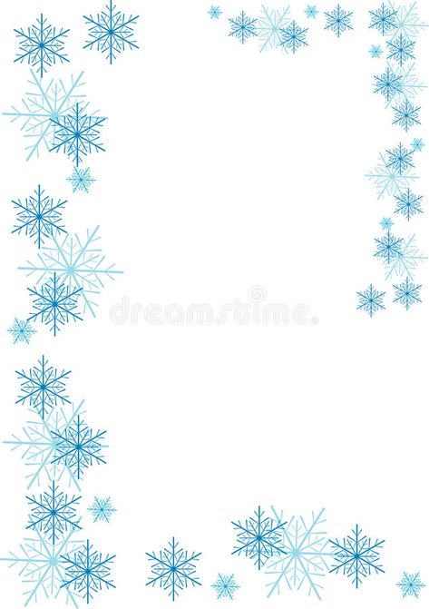 Snowflakes border. Snowflakes simple border illustration , #affiliate, #border, #Snowflakes, #illustration, #simple #ad Christmas Boarders, Snowflakes Illustration, Boarders Designs, Boarders Designs For Projects, Border Illustration, Snowflake Border, Drawing Borders, Simple Border, Simple Snowflake