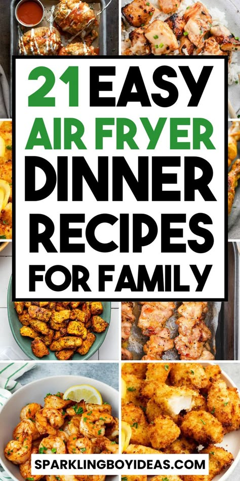 Whip up delicious air fryer dinner recipes in a snap! Explore our collection of quick air fryer meals, perfect for busy weeknights. From crispy air fryer chicken dinners to healthy air fryer seafood recipes like air fryer salmon, air fryer shrimp, and more, we've got you covered. Try our family-friendly air fryer recipes that are not only kid-approved but also low-carb and gluten-free. Looking for vegetarian air fryer meals or vegan air fryer dinner ideas, we've got you covered. Quick Air Fryer Meals, Air Fryer Seafood, Easy Air Fryer Dinner Recipes, Air Fryer Dinner Ideas, Vegetarian Air Fryer, Cheap Air Fryer, Salmon Air Fryer, Vegan Air Fryer, Air Fryer Dinner