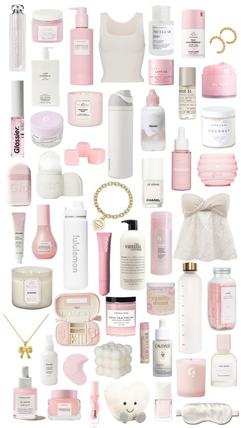 girls just wanna love baby pink 🤍🩷 #ilovepink! Pink Wishlist Aesthetic, Pink Gifts Aesthetic, Pink Wishlist Ideas, Coquette Christmas Gifts, Christmas Present Ideas For Women, Girly Birthday Gifts, Pink Christmas Wishlist, That Girl Wishlist, Girly Christmas List