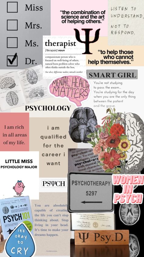 Clinical Psychology Student, Psychology Wallpaper, Dream Psychology, Psychology Studies, My Future Job, College Motivation, Motivation Psychology, Psychology Major, Career Vision Board