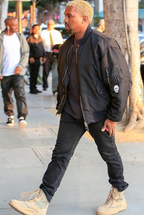 Yeezy Boots Outfit, Military Boots Outfit, Yeezy Outfits, Kanye West Songs, Kanye West Outfits, Boots Outfit Ideas, Kanye Fashion, Kanye West Style, Yeezy Fashion