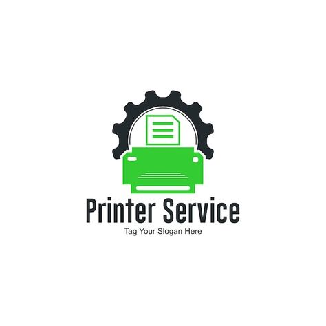 Printer service logo design vector | Premium Vector #Freepik #vector #printing #digital-printing #printing-industry #art-logo Printing Services Logo, Printer Logo, Service Logo Design, Green Logo Design, Skin Care Basics, Computer Service, Tv Services, Service Logo, Company Logo Design