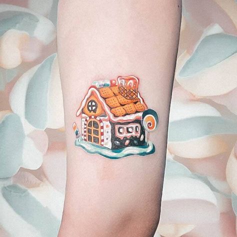 Gingerbread Man Tattoo, Gingerbread Tattoo, House Tattoos, Best Gingerbread House, Cool Gingerbread Houses, Man Tattoo, Home Tattoo, Fun Family Activities, Tattoos With Meaning