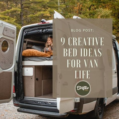 Maximize Your Campervan Space with These 9 Creative Bed Ideas ← Campervan Bed Ideas, Creative Beds, Campervan Bed, Bed Ideas, Van Life, Blog Posts, Van, Bed