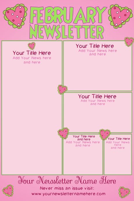 February Newsletter | PosterMyWall February Newsletter Preschool, February Newsletter Ideas, Newsletter Sample, February Newsletter, Preschool Newsletter, Newsletter Template Free, Child Guidance, Newsletter Names, Editable Newsletter Templates