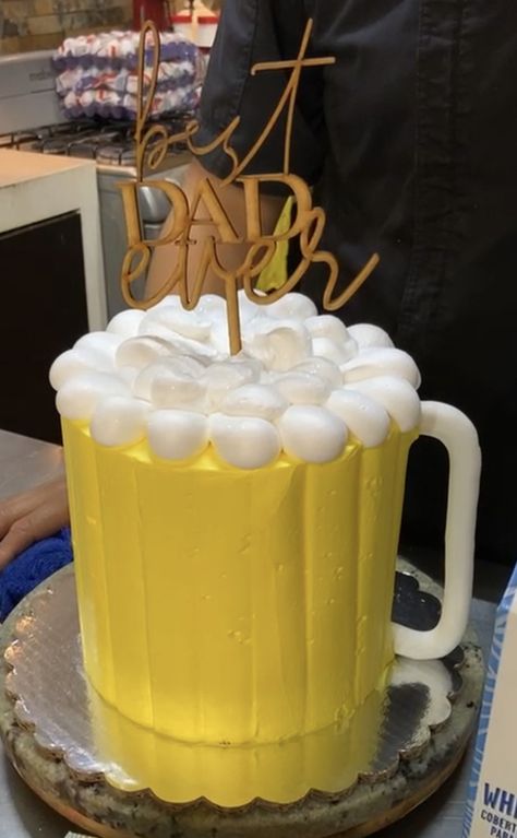 Beer Cake Design, Beer Themed Cake, Poop Cake, Birthday Beer Cake, Chocolate Covered Fruit, 60th Birthday Cakes, Beer Cake, Fathers Day Cake, Tall Cakes