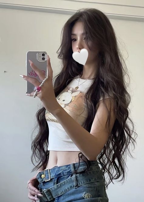 Hair Inspiration Long, Peinados Fáciles Para Cabello Corto, Hair Long, Dream Hair, Aesthetic Hair, Pretty Hairstyles, Wavy Hair, Hair Goals, Hair Looks