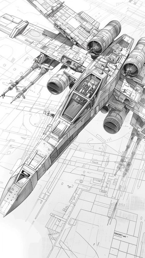 Storm Trooper Sketch, Starwars Blueprints, Star Wars Sketches Pencil, Star Wars Spaceships Concept Art, Star Wars Art Drawings Sketch, Star Wars Sketches, Draw Star Wars, Blueprint Wallpaper, Interstellar Art