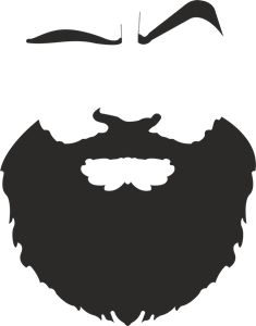 Beard Template Free Printable, Beard Clipart, Bearded Characters, Beard Silhouette, Bald Head Man, Beard Template, Crazy Beard, Mustache Art, Beard Logo Design