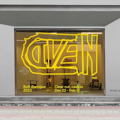 Soft Baroque, Signage Signs, Cafe Concept, Graphic Motif, Shop Front, Window Vinyl, Facade Design, Retail Display, Window Design