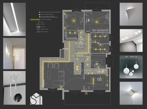 Interior Lighting Design, Ceiling Design Ideas, Architectural Lighting Design, Lighting Layout, Ceiling Plan, Home Lighting Design, Electrical Layout, Interior Design Presentation, Lighting Plan