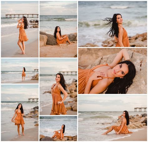 Sea Photography Ideas The Beach, Beach Poses Senior Pictures, Senior Beach Photoshoot Poses, Beach Professional Photoshoot, Senior Pictures Florida, Beach Post Ideas, Beach Senior Pictures Poses, Beach Shoot Ideas Photoshoot, Beach Photoshoot Ideas Model