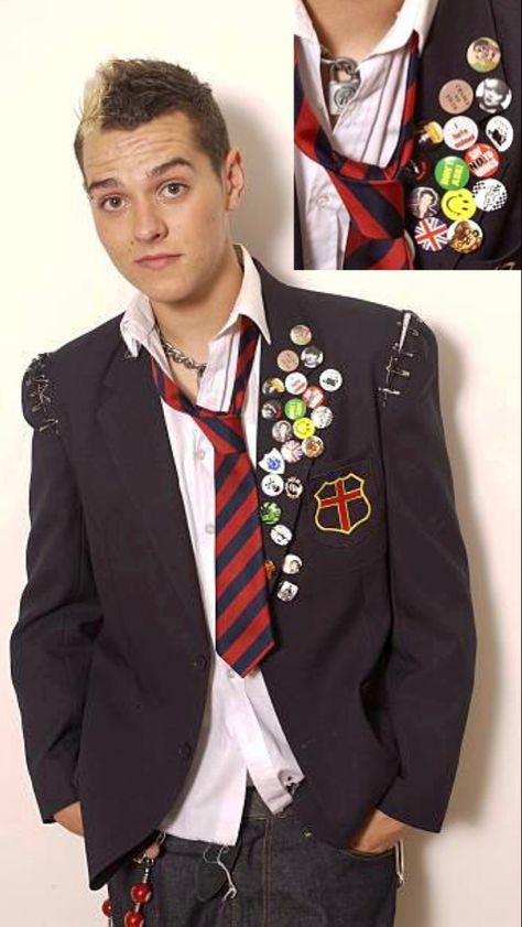 Busted (Charlie Simpson, Matt Willis and James Bourne) Matt Willis, Rock Costume, School Of Rock, Varsity Jacket