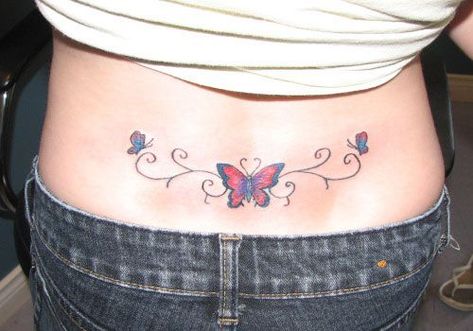 Lower Back Tattoos For Women, Back Tattoos For Women, Girl Spine Tattoos, Back Tattoo Women Spine, Back Tattoos Spine, Tattoos For Females, Lower Back Tattoo Designs, Rose And Butterfly Tattoo, Girl Back Tattoos