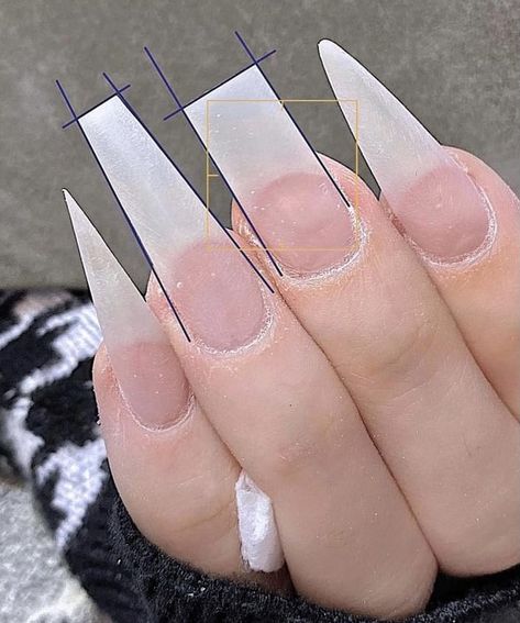 How To Shape Stiletto Nails, How To Shape Tapered Square Nails, Nail Shape Chart Tapered Square, Square And Stiletto Nails Together, Nail Shaping How To File Coffin, Estudio Nails, Ballerina Nails Shape, Practice Nails, Nail Tech School