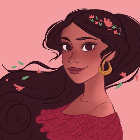 Michele Arrieta on Instagram: “Elena’s ponytail was fun to draw 🌸🍃🌺 #elenaofavalor #princesselena #princesselenaofavalor #disneyprincess #disneyfanart #disneyfanartshare…” Princess Elena Of Avalor, Disney Princess Cosplay, Disney Elena, Princess Elena, Barbie Images, Royal Blood, Disney Art Drawings, Fun To Draw, Painting Of Girl