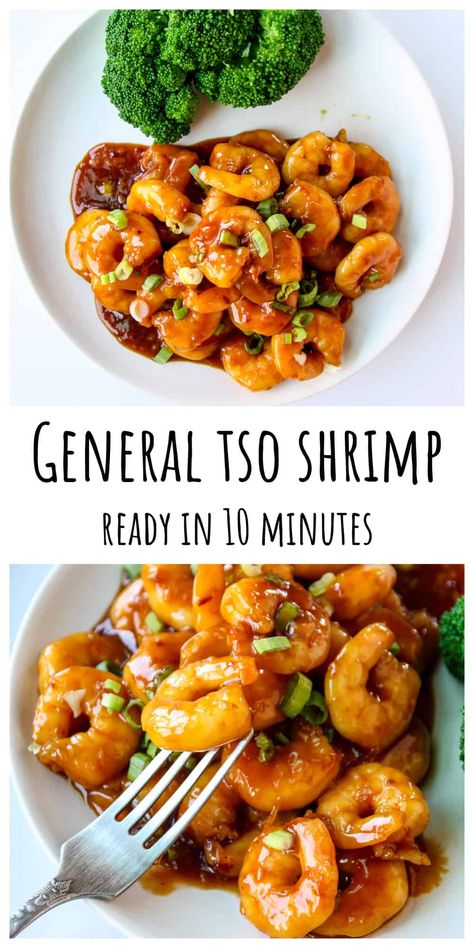 No Msg Recipes, General Tso Shrimp, Stir Fry Shrimp Recipes, Easy Stir Fry Recipes, General Tso, Shellfish Recipes, Less Sugar, Deep Frying, Fast Easy Meals