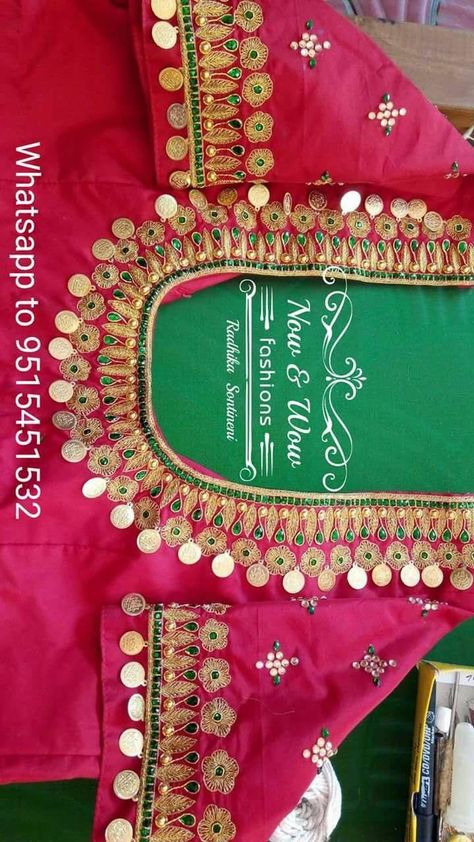 Maggam Work With Kasulu, Kasulu Work On Blouse, Green Blouse Designs, Blue Blouse Designs, Aari Design, Girls Hair Bows Diy, Hand Work Design, Aari Designs, Best Blouse Designs