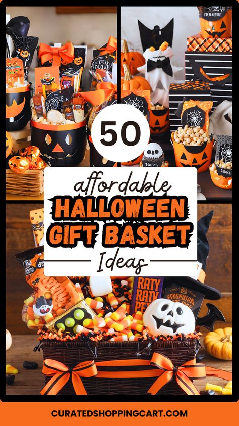 Treat the Halloween lovers in your life to 50 spooky gift basket ideas. Perfect for creating lasting memories and adding a touch of spookiness to your celebrations. Spooky Halloween gifts, Halloween gift baskets, eerie gift ideas, Halloween presents, unique Halloween baskets, boo basket for him, spooky basket ideas, spooky gifts, spooky gift ideas, spooky gifts for friends, spooky gift bags, gift baskets for adults, halloween gift bag ideas, halloween gifts for students, boo basket. Halloween Silent Auction Basket, Halloween Gift Baskets For Friends, Halloween Baskets For Adults, Spooky Basket For Her, Spooky Basket For Him, Spooky Gift Basket, Halloween Gift Basket Ideas, Adult Boo Basket, Halloween Boo Basket Ideas