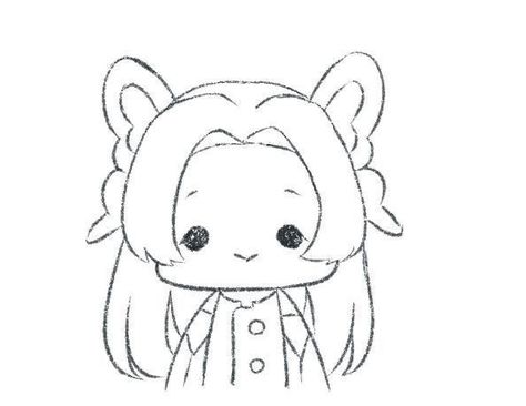 Chibi Coloring Pages, Kanae Kocho, Chibi Sketch, Simple Anime, Anime Lineart, Cute Sketches, Small Drawings, Easy Doodle Art, Anime Crafts