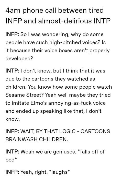 Infp And Intp Friendship, Intp Infp Friendship, Intp X Infp Friendship, Intp Friendship, Infp Friends, Infp Friendship, Zombie Hoard, Intp Core, Intp Things