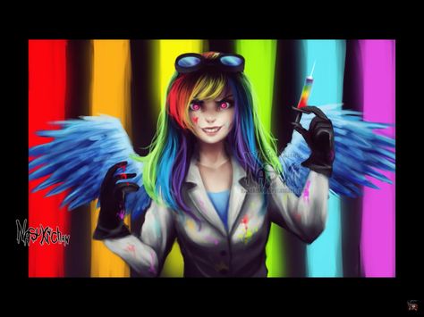 Rainbow Factory Redraw. Speedpaint: http://youtu.be/God5dHTg1ao Rainbow Factory Fanart, Mlp Creepypasta, Minecraft Modern City, Rainbow Factory, Pony Club, Minecraft Skin, Rainbow Dash, Equestria Girls, Artist Names