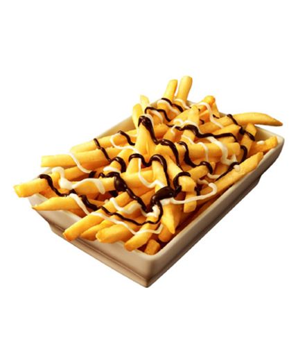 McDonald's has created the fry dish you've always wanted Sweet Potato Dishes, Frozen French Fries, Yummy Sweet Potatoes, Chocolate Topping, Chocolate Drizzle, Potato Dishes, Sweet Chocolate, How To Make Chocolate, Sweet And Salty