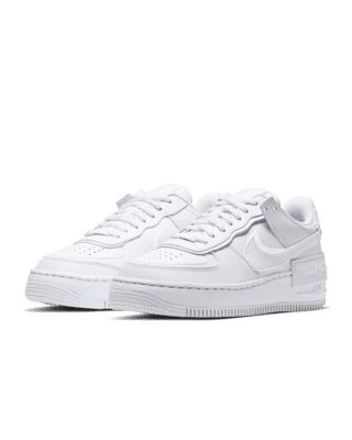 The Nike Air Force 1 Shadow puts a playful twist on a classic b-ball design. Using a layered approach, doubling the branding and exaggerating the midsole, it highlights AF-1 DNA with a bold, new look. Shown: White/White/White Style: CI0919-100 Nike Air Force 1 Shadow, Air Force 1 Shadow, Ball Design, Nike Shoes Women, Nike Air Force 1, White White, White Style, Beautiful Shoes, Air Force 1