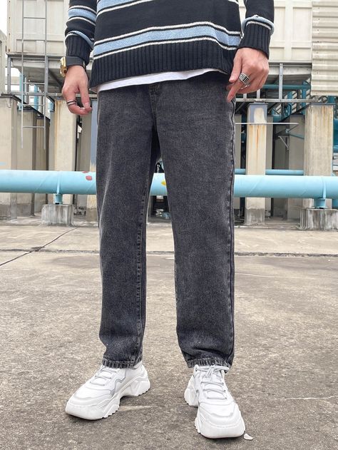 Grey Denim Pants Outfit Men, Dark Gray Jeans Outfit Men, Men Grey Jeans Outfit, Regular Jeans Outfit Men, Dark Grey Pants Outfit Men, Dark Grey Jeans Outfit Men, Gray Jeans Outfit Men, Gray Pants Outfit Men, Dark Grey Pants Outfit