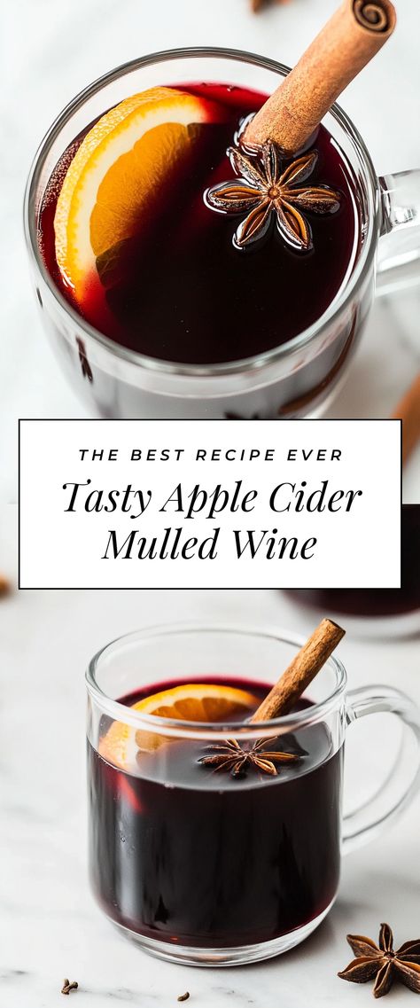 Image for Tasty Apple Cider Mulled Wine Apple Cider Mulled Wine, Infused Wine Recipes, Mulled Apple Cider Recipe Alcohol, Mulled Wine Apple Cider, Mulled Wine Recipe Crockpot Apple Cider, Mulled Cider Recipe Alcohol, Mulled Wine With Apple Cider, Warm Wine Drinks, Mulled Cider Alcoholic