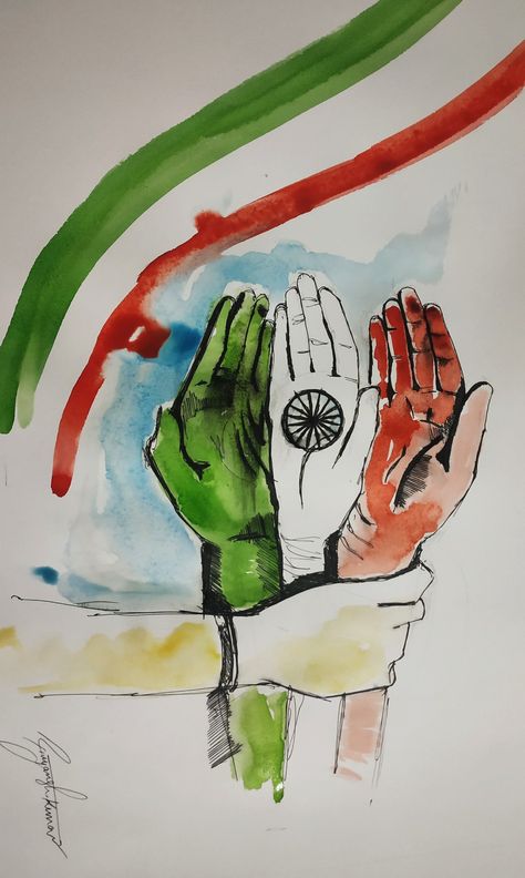 Independent /republic day drawing  India is our soul.   And my drawing show all my love to India. Save India Drawing, Our India Drawing, Independent Day Poster Drawing, Happy Independence Day India Drawing, Patriotic Drawings India, Republic Day India Drawing, Republic Day Posters Drawing, Independent Day Poster, Save Life Poster