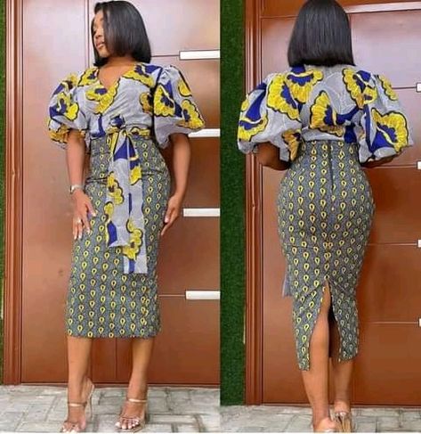 Ankara Peplum Top Outfits, Peplum Skirt And Blouse, Latest Gown Styles, Peplum Ankara, Peplum Top Outfits, Skirt And Blouse Styles, Beautiful Ankara Styles, African Attire Dresses, Ankara Short Gown Styles