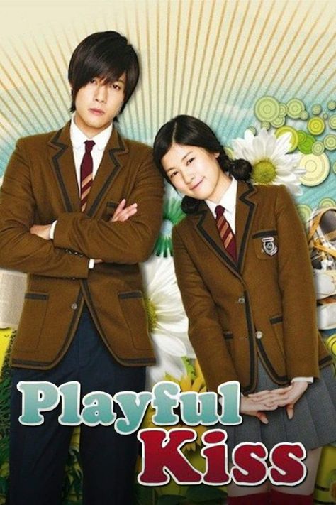 Playful Kiss Playful Kiss Poster, Playful Kiss Kdrama, Kdrama To Watch, Action Anime Movies, Full Kiss, Top Korean Dramas, Lee Min Ho Songs, So Min, Itazura Na Kiss