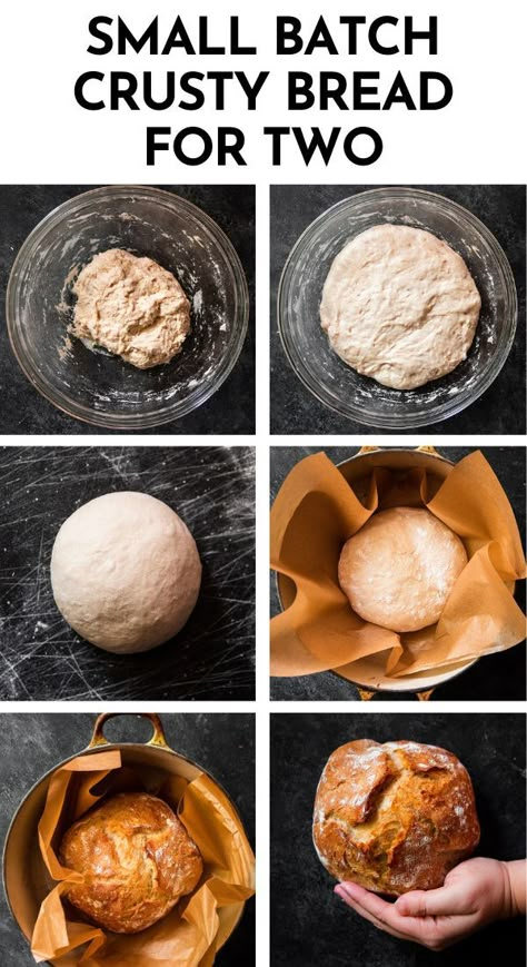 Bread For Two, Crusty Bread Recipe, Small Batch Baking, Artisan Bread Recipes, Easter Hairstyles For Women, Dutch Oven Recipes, Kids Easter Hairstyles, Easter Hairstyles For Kids, Bread Making