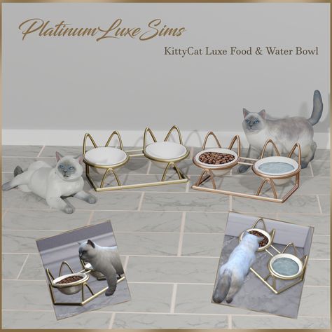 KittyCat Luxe Food & Water ... - Build / Buy - The Sims 4 - CurseForge Sims 4 Cc Pets Clothes Patreon, Sims 4 Pet Furniture, Sims 4 Cat, Element Costume, Sims 4 Pet Cc, Sims 4 Pets Mod, Mods Ts4, Sims Pets, Sims 4 Content