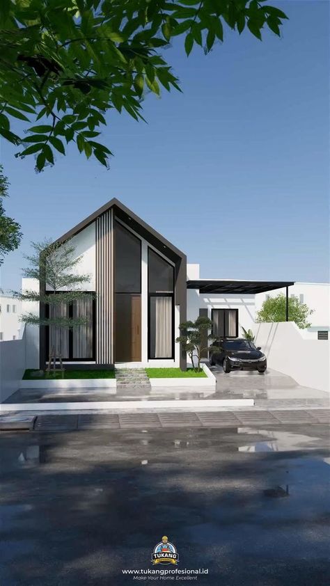 Small Scandinavian House Exterior, Scandinavian House Exterior, Scandinavian Modern House, Scandinavian House Design, Loft House Design, House Redesign, Small House Design Exterior, A Frame House Plans, Architectural Design House Plans