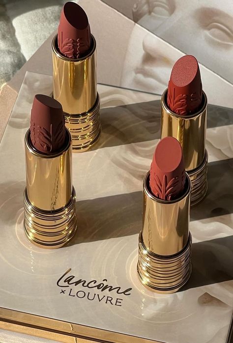 Lancome lipsticks x Louvre amenglowing Soft Summer Lipstick, Parisian Makeup Look, Parisian Makeup, Lancome Lipstick, Lancome Mascara, Summer Lipstick, Lip Sticks, Luxury Lipstick, Anti Aging Body