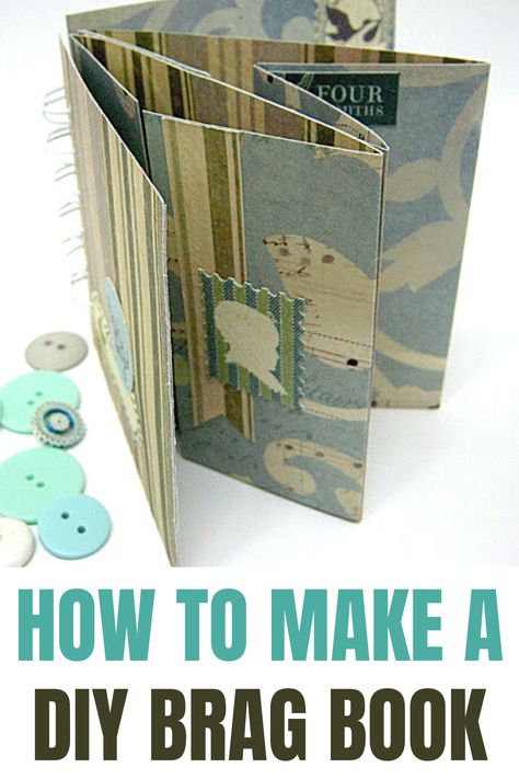 How to make a DIY brag book from one piece of paper and in 5 minutes Brag Books, Halloween Mini Albums, Diy Mini Album, Christmas Mini Albums, Craft Projects For Adults, Diy Baby Mobile, Creeper Minecraft, Brag Book, How To Make Scrapbook