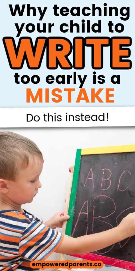 While it's ok to teach your child to write their name, preschoolers are too young developmentally for formal writing. Find out what prewriting activities to do instead to build important prewriting skills | school readiness activities | how to teach your child to write | teaching writing preschool | how to teach writing preschool | teaching writing early childhood | teaching writing activities | pre-writing skills | when to help your child learn to write | School Readiness Activities Preschool, Writing Preschool, How To Teach Writing, Prewriting Activities, School Readiness Activities, Formal Writing, Learning Colors Activities, Teaching Kids To Write, Teach Writing