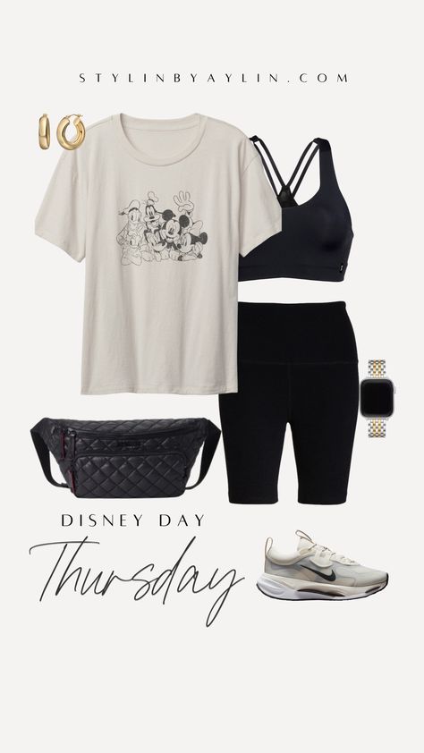 Purse For Disney World, Disney Plane Outfit, Disney Active Wear Outfit, Cute Disney Park Outfits For Women, Disney World Outfits Comfy, Disney Outfits Women Amazon, Disney Comfy Outfits Women, Disneybound Athleisure, Plus Size Summer Disney Outfits