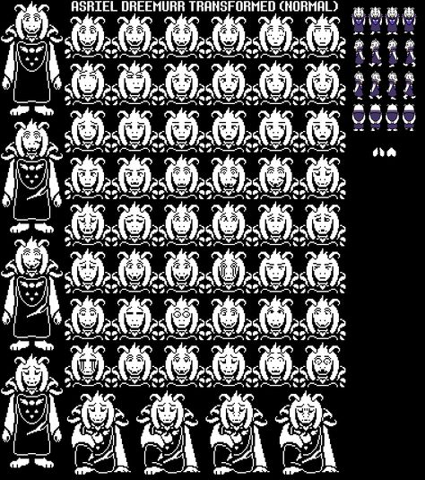 Undertale Sprites, Sans Sprite, Asriel Dreemurr, Sprite Sheet, Horror Sans, Face References, Bad Time, Pixel Art Games, Game Dev