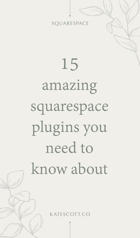 Ready to take you website to the next level? Here are 15 Squarespace plugins you need to know about. | Squarespace Website Design | Squarespace Design | Squarespace Plugins | Squarespace Design Tips | Squarespace Tips | #squarespace #squarespacetips #squarespaceplugins #squarespacedesign Squarespace Newsletter Design, Square Space Portfolio Design, Squarespace Ecommerce Design, Website Design Inspiration Squarespace, Free Squarespace Template, Square Website Design, Squarespace Website Design Templates, Squarespace Portfolio Design, Squarespace Design Inspiration