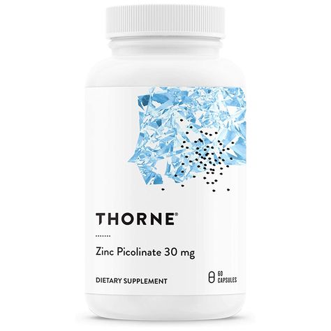 30 mg of an optimally absorbed form of zinc to support general wellness, immune function, healthy skin and connective tissue, and eye health. Zinc promotes the optimal functioning of the body’s immune response and promotes the activation of a type of white blood cell that helps moderate the body’s inflammatory response during times of immune stress. Zinc promotes healthy skin and eyes. Highly absorbable form of zinc. Best Zinc Supplement, Zinc Supplement, Zinc Picolinate, Thyroid Supplements, Zinc Supplements, White Blood Cell, Fertility Supplements, Vitamin D Supplement, Liver Detoxification