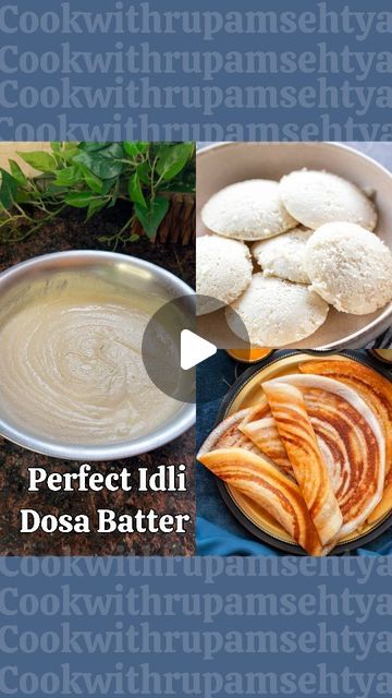 Dosa Batter Recipe, Rice And Lentils, Dosa Batter, Idli Dosa, Urad Dal, Batter Recipe, Fenugreek Seeds, Lentils, Breakfast Brunch