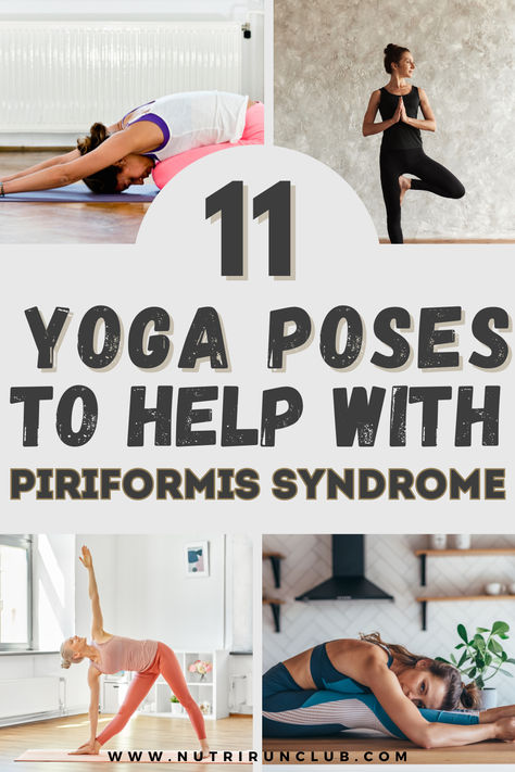 11 Yoga Poses for Piriformis Syndrome to help you relieve symptoms and manage the pain. Next to traditional medicine, yoga for Piriformis Syndrome can be a great tool in your recovery. Read more on our post Yoga for Runners. Sciatic Stretches, Hip Alignment, Stretches For Runners, Piriformis Muscle, Piriformis Stretch, Yoga For Runners, Run Club, Piriformis Syndrome, Post Yoga