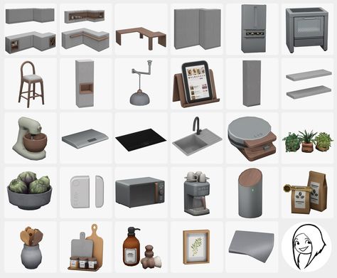 Haute Cuisine set is available in early access ! | Patreon Stove Cc Sims 4, Sims 4 Chef Cc, Appliance Nook, Nook Lighting, Living Room Sims 4, High Chair Decorations, Cc Packs, Rh Design, Sims 4 Kitchen