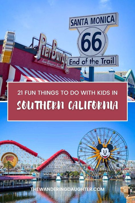 Soak in the sun and fun of Southern California! Here are 21 kid-approved activities for the perfect family itinerary. #SoCalFamilyFun Things To Do In Southern California, Anaheim Packing District, California Activities, Washington Dc Tours, San Francisco Tours, California With Kids, Legoland California, Old Town San Diego, Hotel Del Coronado