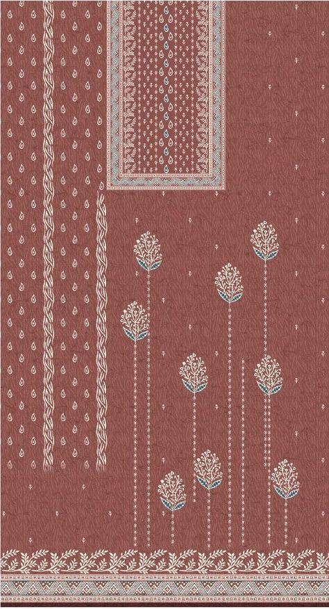 Jometrical Design Butta, Jometrical Design, Ajrak Dupatta, Victorian Inspired Fashion, Flower Photos Art, Fabric Patterns Prints, Printed Kurti Designs, Surface Pattern Design Inspiration, Fabric Print Design