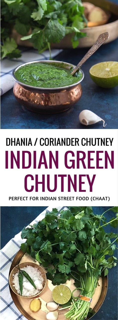 Green Chutney Recipe, Coriander Chutney, Cilantro Chutney, Vegan Richa, Healthy Indian Recipes, Chutney Recipe, Green Chutney, Indian Street, Indian Kitchen